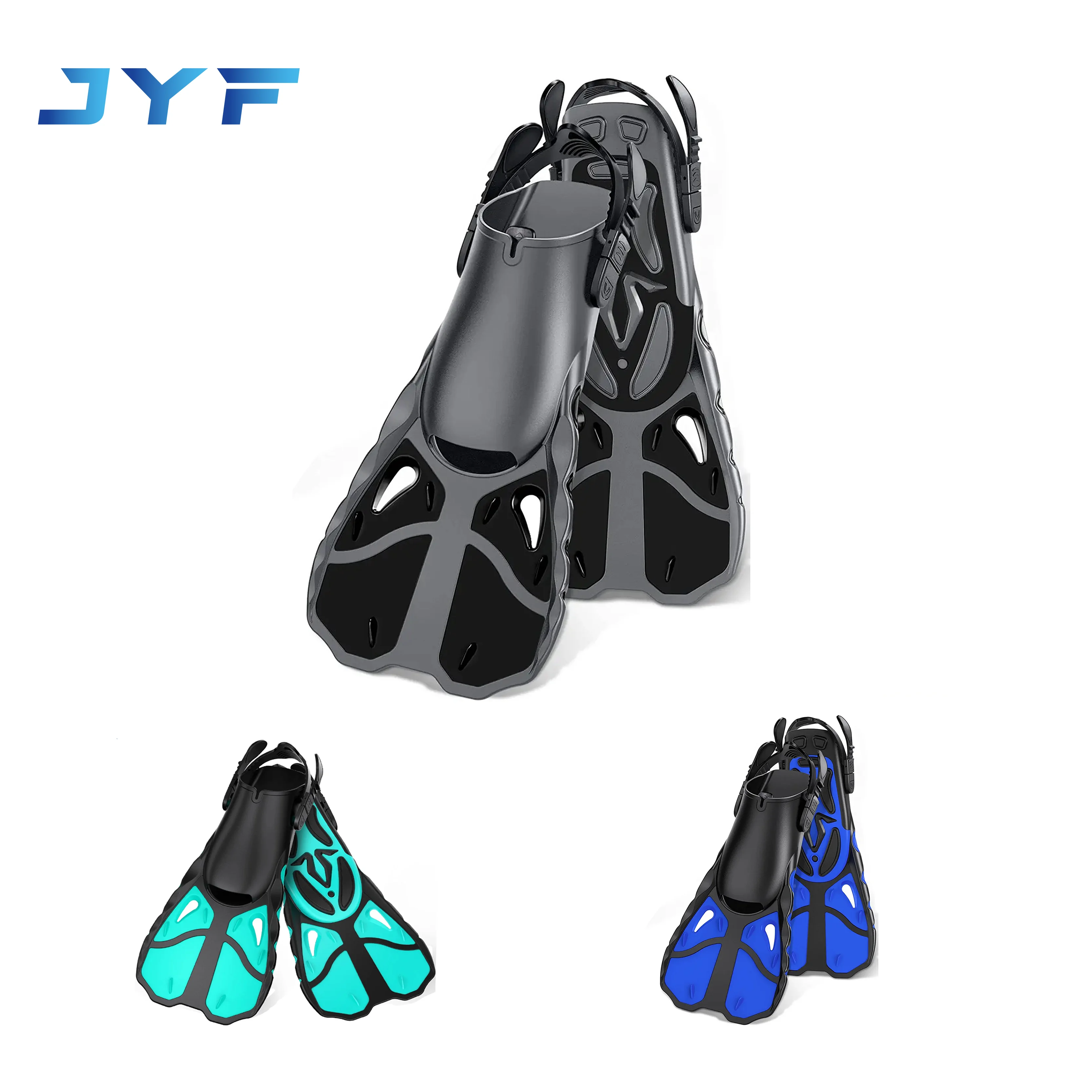 Good Selling JYF Brand Snorkel Fins Swim Flippers Short Diving Frog Shoes