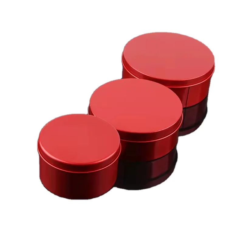 Металлическая банка ручной работы от производителя круглая пищевая упаковка Золотая жестяная для конфет крышка мини-железная коробка