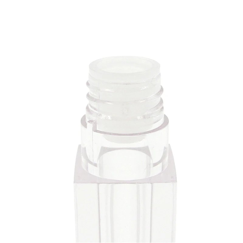 Cosmetic Lip Gloss Container Plastic Packaging 6ml square clear Tube Factory Price