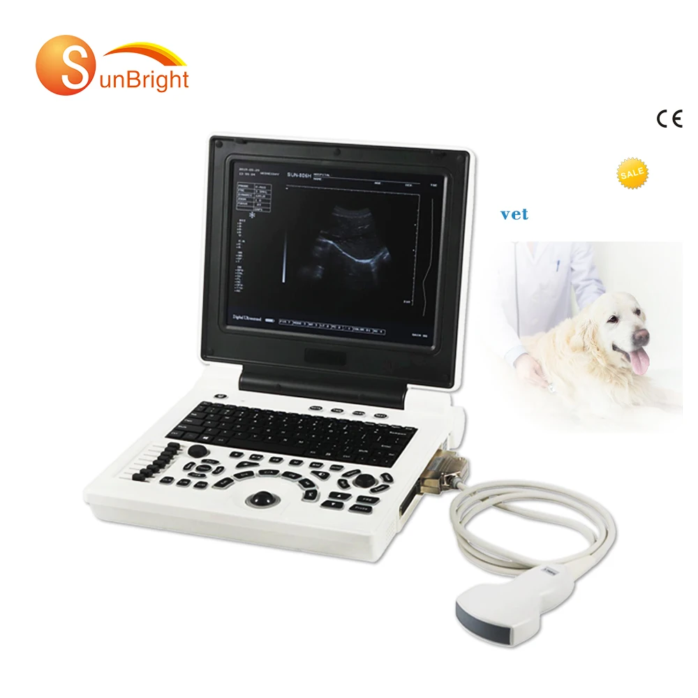 Vet ultrasound SUN-806H veterinary hospital ultrasound machine with 2 probe ports