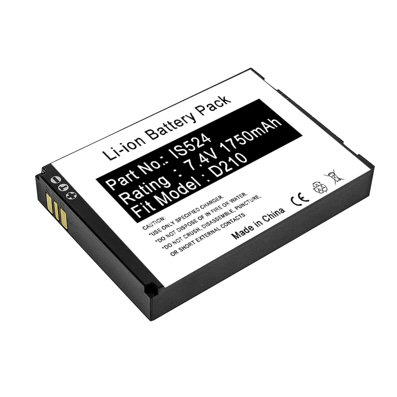 7.4V 1750mAh Li-ion Lithium Rechargeable Replacement Battery for Pax D210 Wireless Pos Terminal