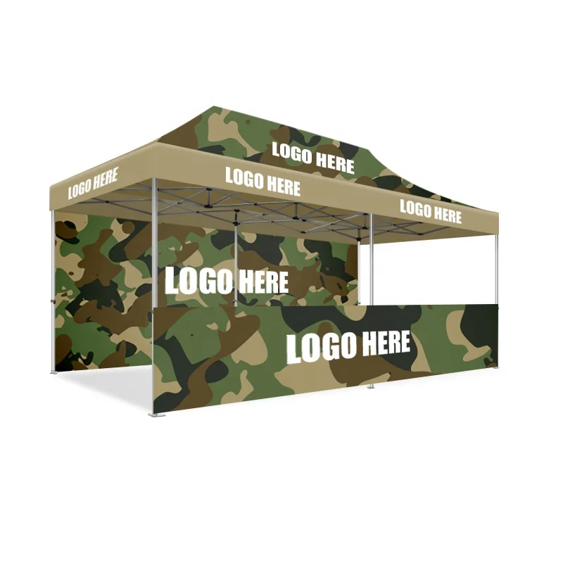 SENTAI Printed Outdoor Advertising Aluminum Promotional Folding Market Stall Tent Pop Up Trade Show Gazebo Canopy Tent