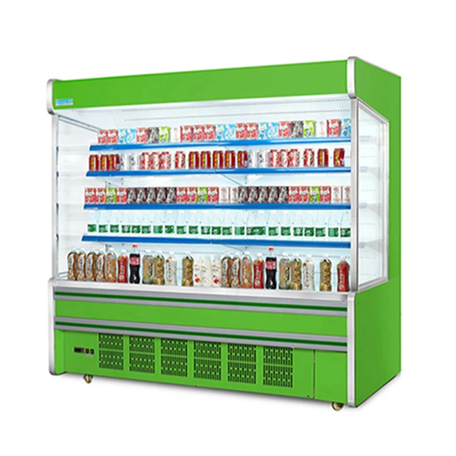 Commercial Factory Model A Built-in System Multi-Deck Open Freezer For Supermarket