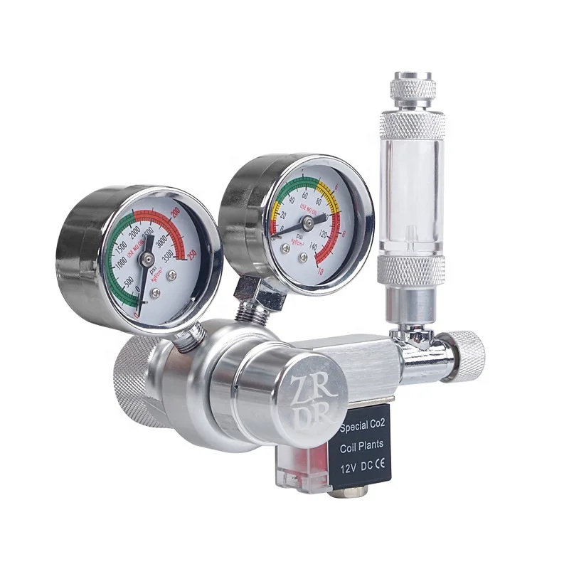 CO2 regulator electromagnetic pressure reducing valve ZRDR china fish tank aquarium equipment G5/8 CGA320