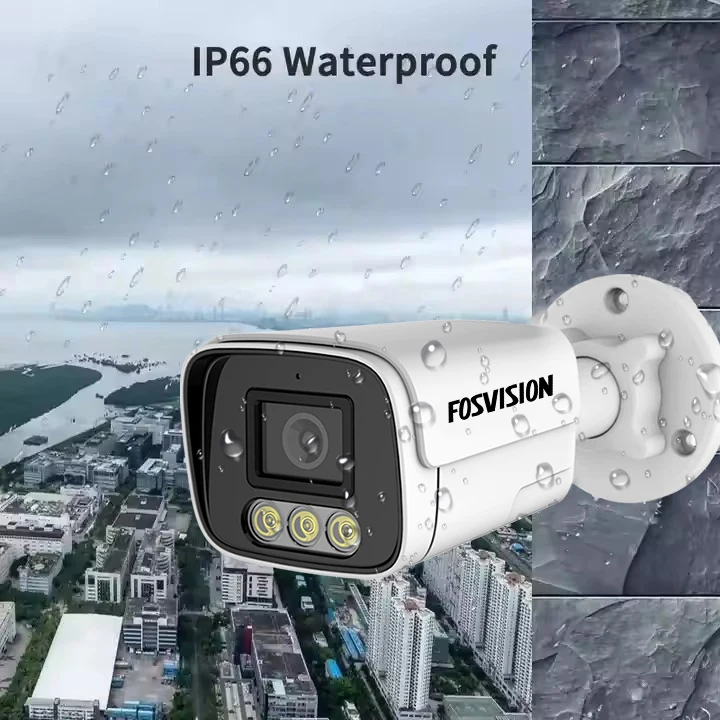 Fosvision Hd Video  4mp Ip Poe Camera System 4ch Poe Nvr Camera Kit Set 4 Channel Nvr Home Security Cctv System Two Way Audio