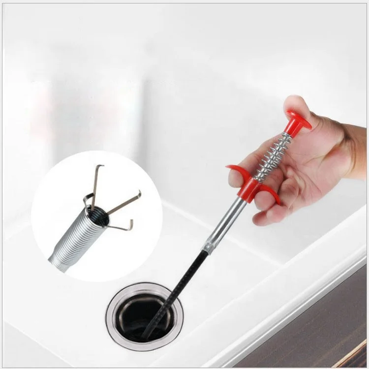 Wholesale Pipe Clean Hook Dredging Tools Clog Remover Flexible Hair Cleaner Drain Dredging Tool