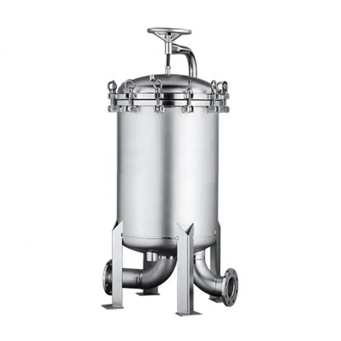 Use for Strong Alkali Acids Corrosive Liquids Filtration 316L Material Stainless 7'*16' Three-core Bag Filter Housing