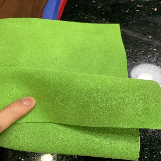 High Quality Red PU Microfiber Suede Synthetic Leather for Car Interior Good Quality