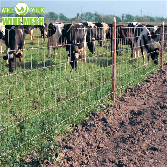Hot dip galvanized wire grassland fences cattle sheep deer field  panels fencing