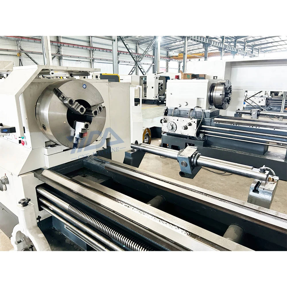 Efficient manual metal lathe Q1322 pipe threading lathe with steady rest horizontal lathe machine for metal