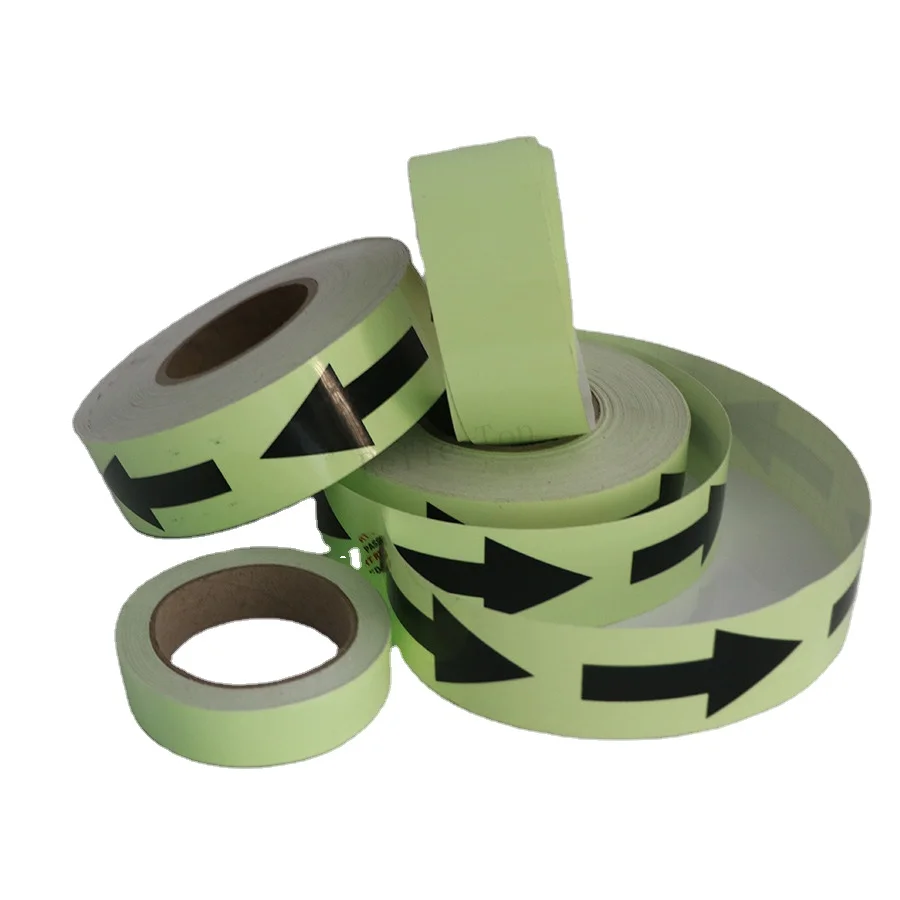 1.24m*45.7m PVC 6hrs Printable Self Adhesive Digital printing glow in the dark vinyl sticker Photoluminescent Film