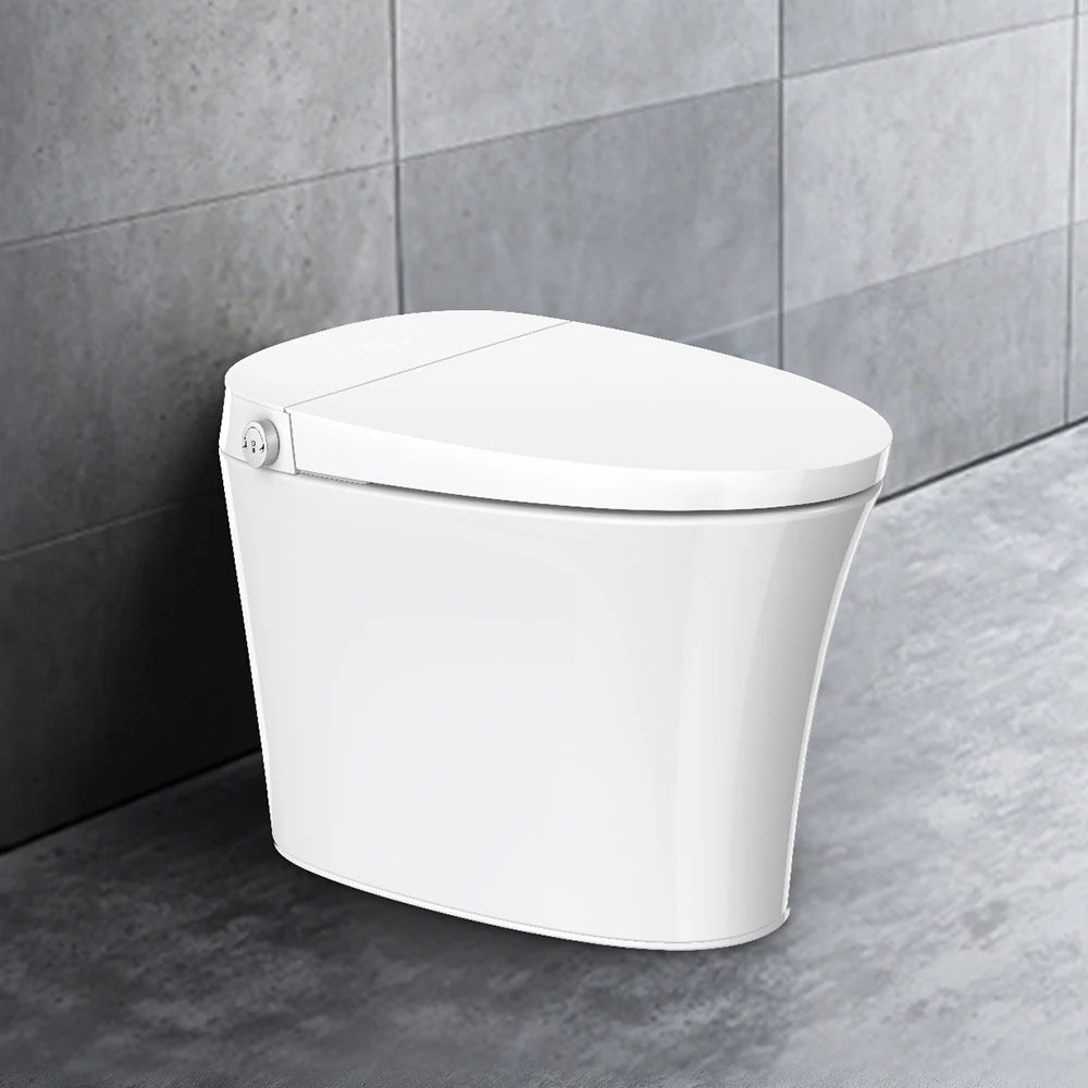Modern bathroom high-end LED display auto wash nozzle one picec intelligent toilet smart toilet bowl