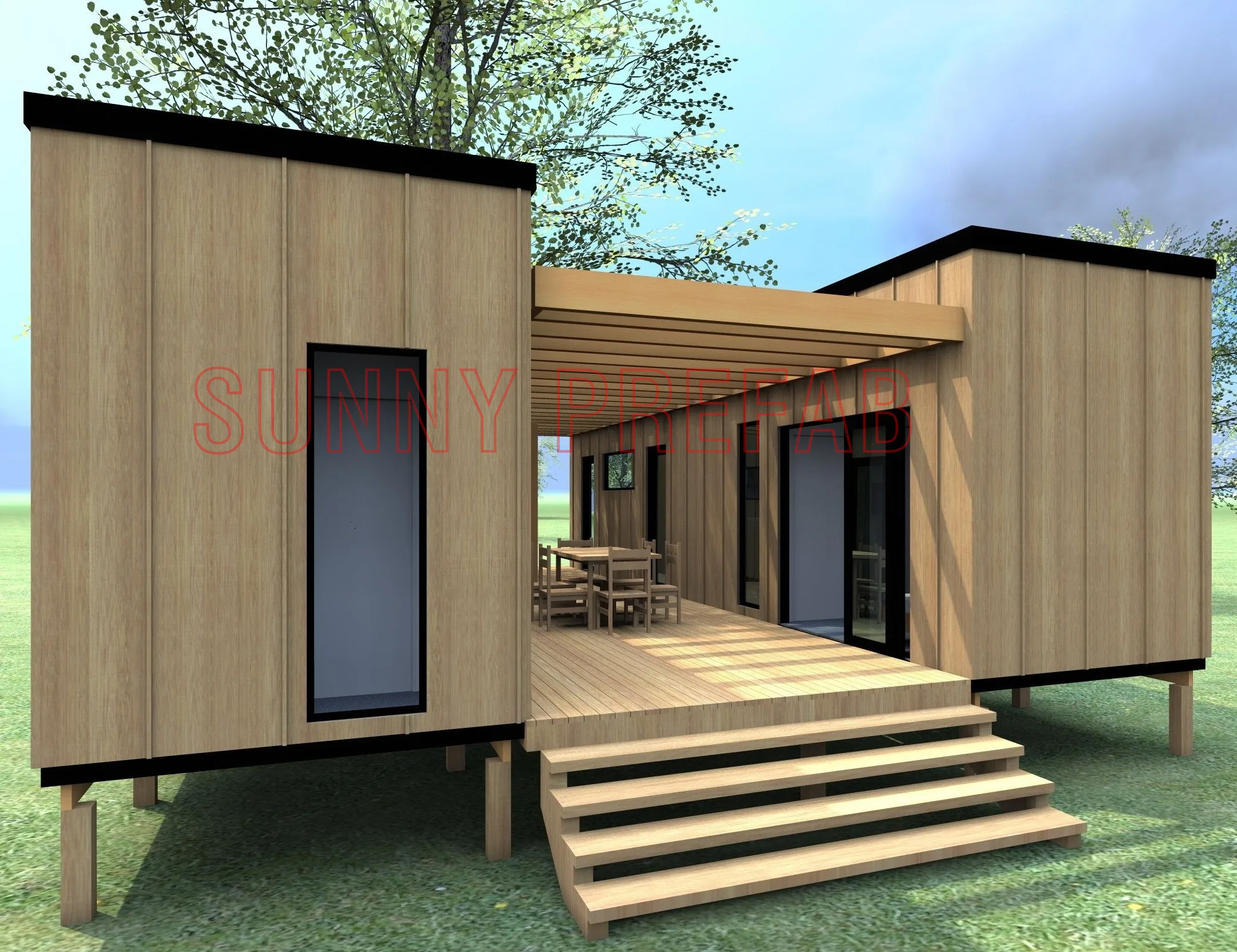 shipping steel material welded mobile luxury home combined modular flat pack sandwich panel prefabricated container house