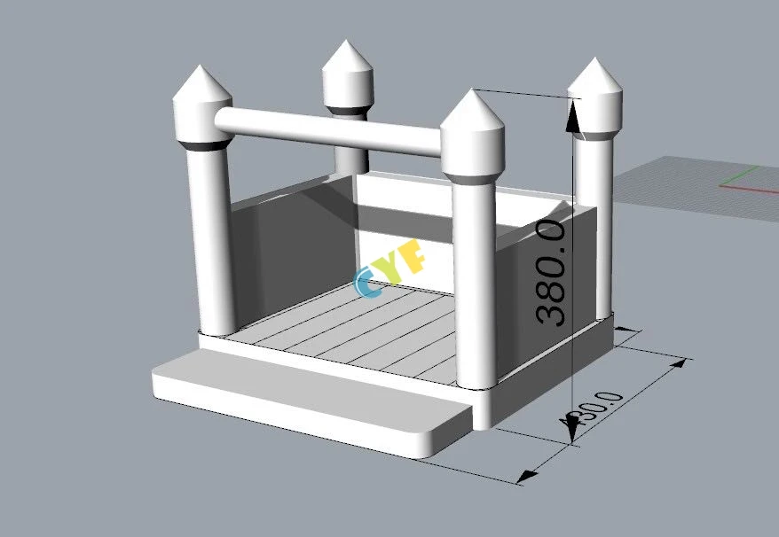 Mini Inflatable Bouncer Castle White Toddler Inflatable Bounce House With Ball Pit Pool