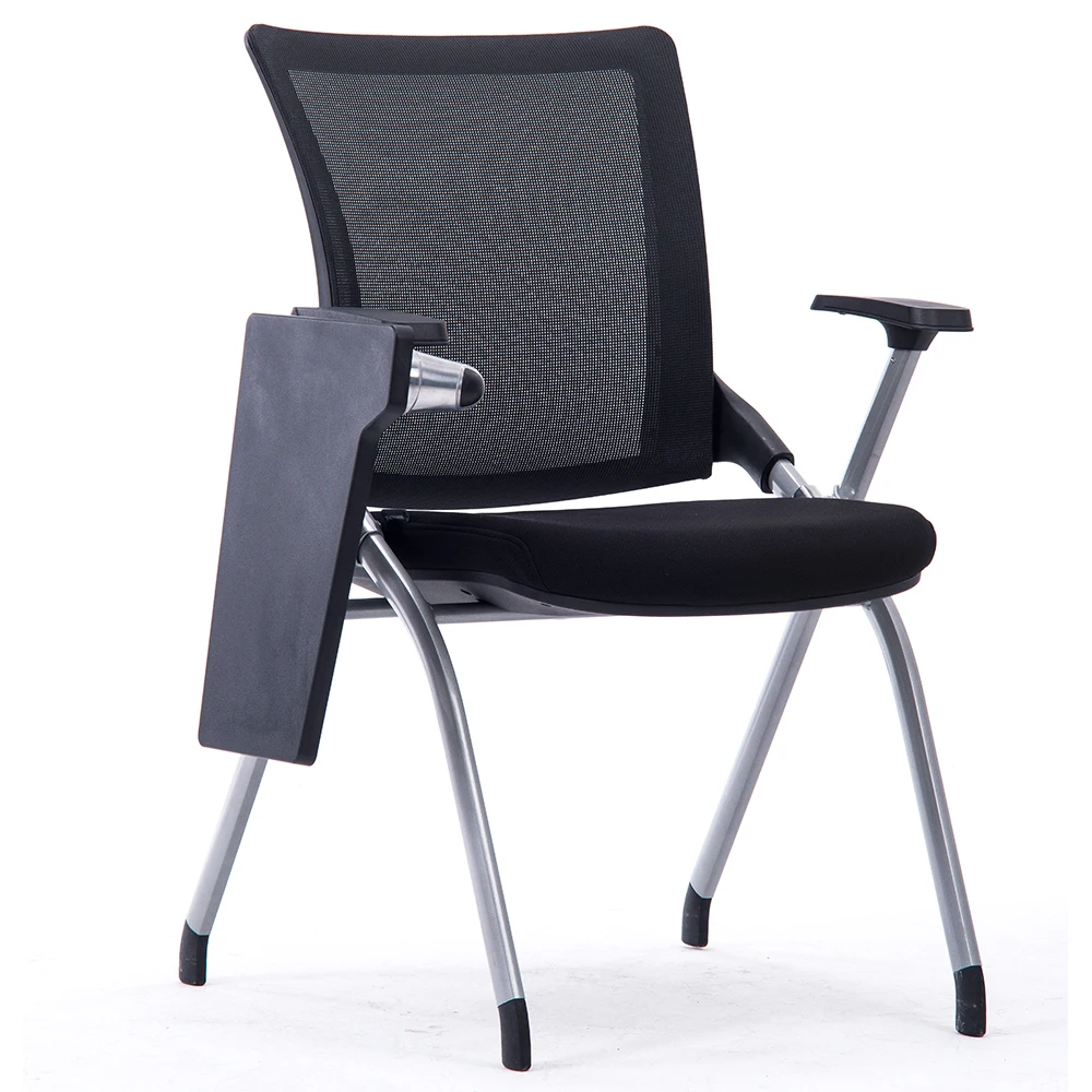 Kehong Conference Set Folding Executive Chair Without Wheels Training Fixed Office Chair  With Writing Pad Best Office Chair
