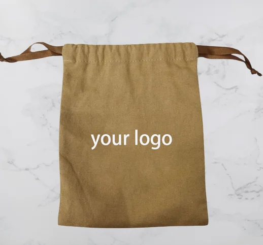 cheap Eco Muslin Cotton Gift jewellery Packaging Pouch Customized white organic cotton canvas Drawstring Bag