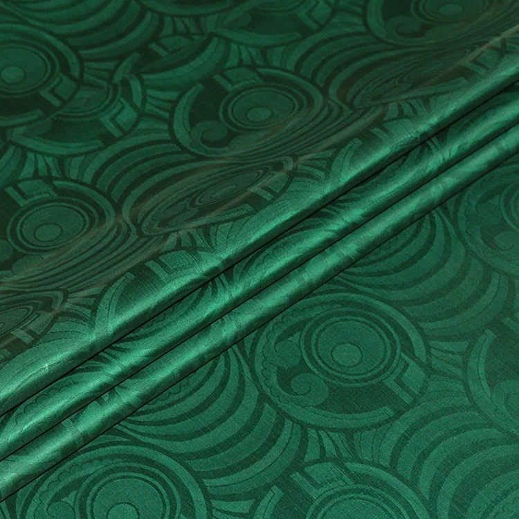 Зеленая Дамасская шадда базин богатая итальянская парча африканская одежда хлопчатобумажная ткань