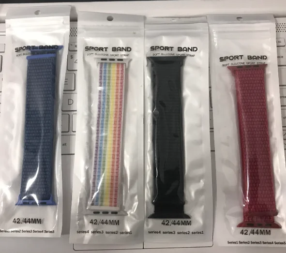  Ремешок силиконовый для Apple Watch band 5 4 3 2 1 цветной браслет-петля