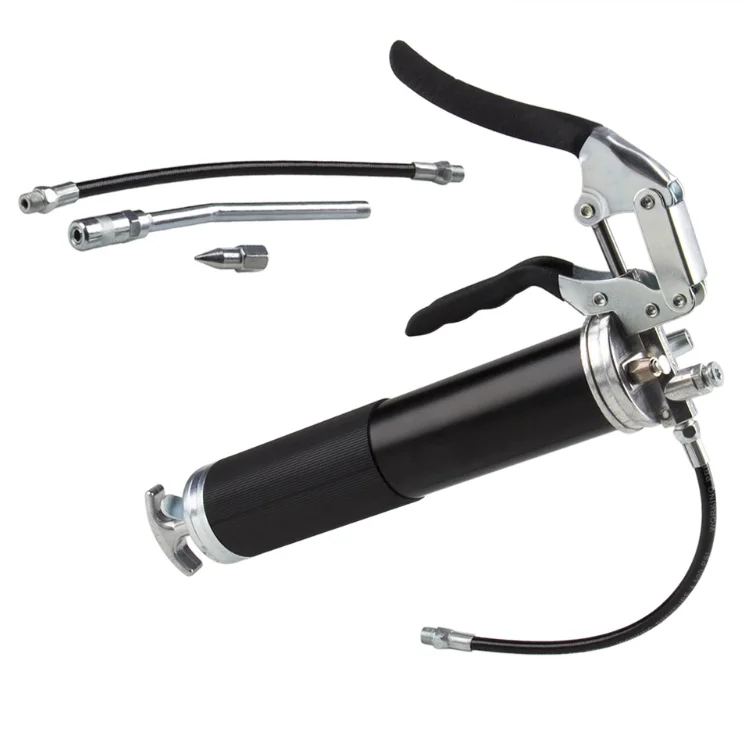 Heavy duty Professional high performance 6000psi pistol grip grease gun with aluminium barrel