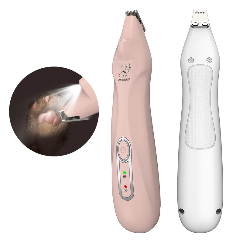 Micro USB Rechargeable Professional pet Grooming tools Dog Paw Trimmer,Dog Clippers with LED Light,Low Noise Cat Shaver Clipper