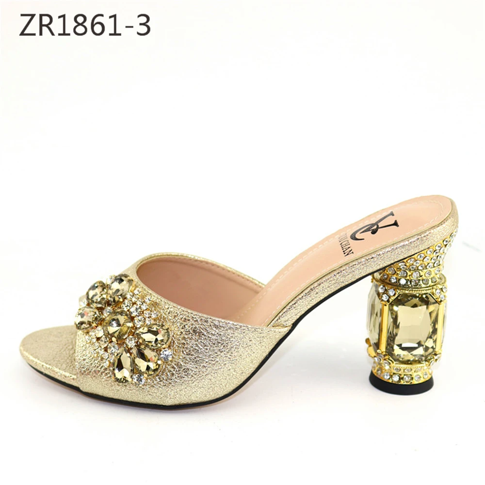 
Африканский дизайн, качественные золотые тапочки на низком каблуке, подходящая обувь, Африканский модный дизайн для вечеринки 