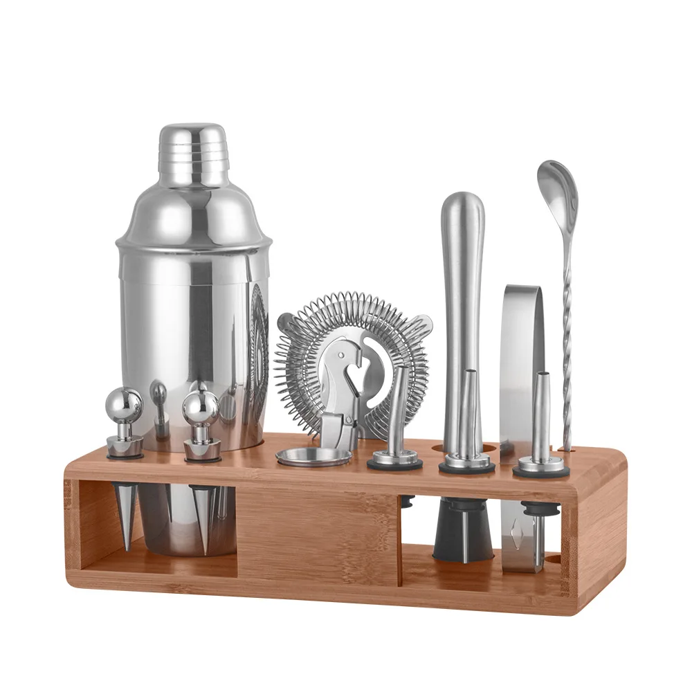 Professional Barware Tools  Stainless Steel Bartender 10/12/14pcs Kit Bar Accessories Jigger Cocktail Shaker Set