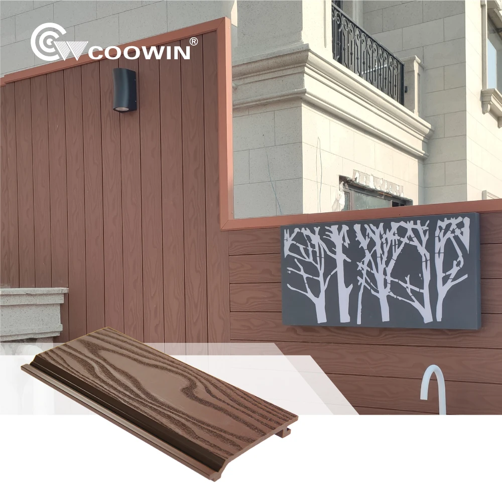 Co-extruded  Exterior Outdoor Wall Wpc Fluted Cladding Panel