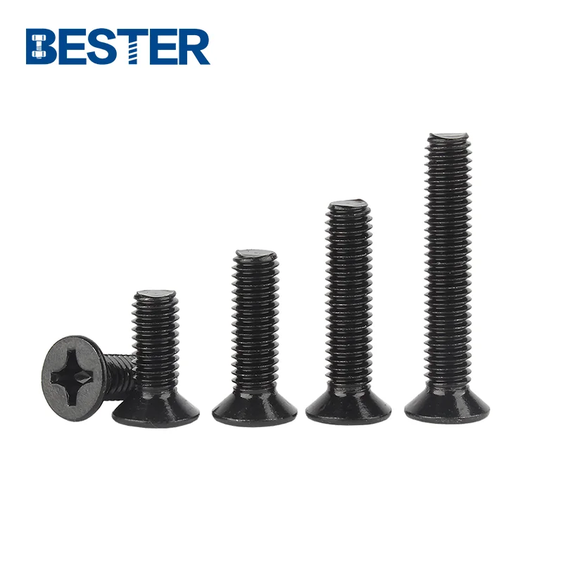 DIN7500 steel black zinc nickel Cross Recessed torx six lobe flat countersunk head tooth lock Triangle thread rolling screw