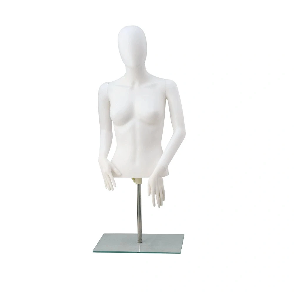 Hot Sale clothing store Halfl Body White Color Window Display Female Mannequins