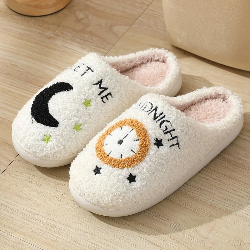 Wholesale OEM Ladies Non Slip Cross Fuzzy Plush Slipper Soft Quilted Sole Cross Faux Fur Floor women winter slides slppers