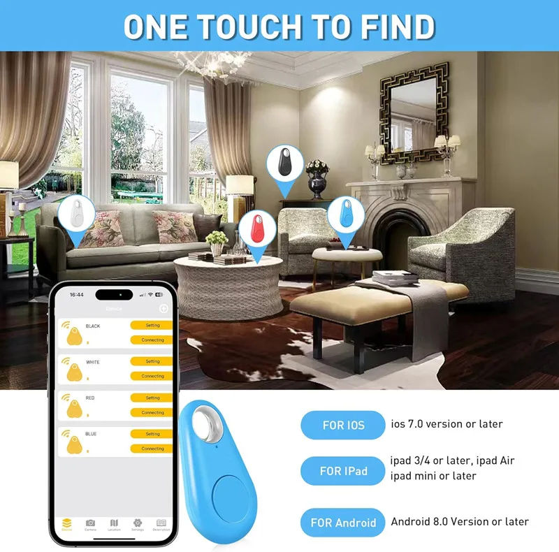 Key Finder Locator Wireless Anti Lost Alarm Sensor Device Remote Finder for Kids Locating Phone Keys Wallets Luggage Item Finder