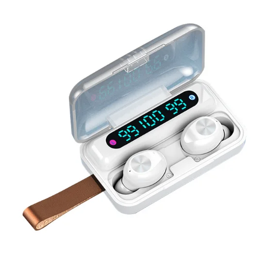 LED Power Display Invisible Wireless Sport Headphones With Power Storage Wireless BT 5.0 Waterproof Earphone Waterproof Earbuds