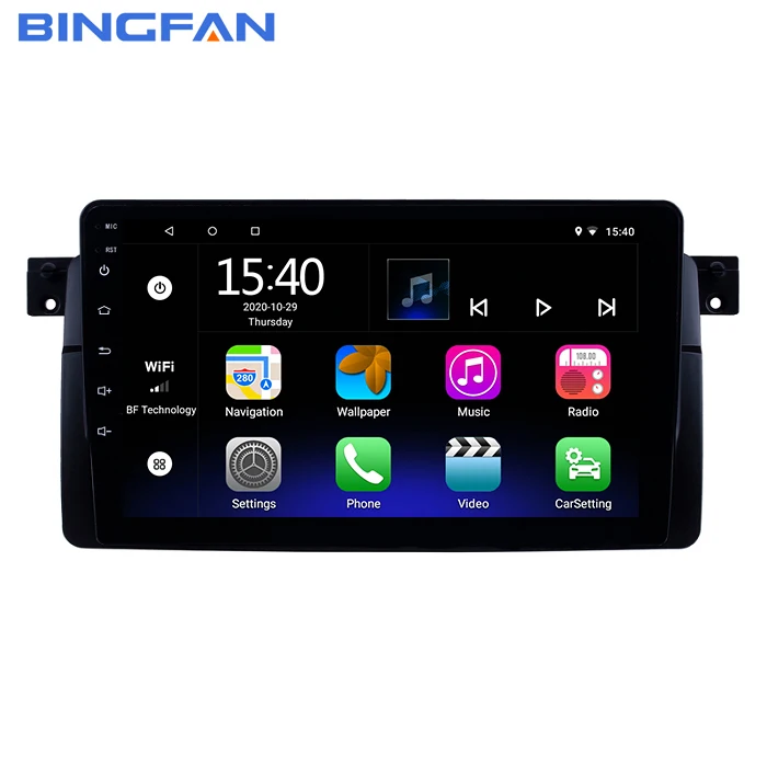 Автомобильный мультимедийный плеер для BMW E46 M3 318/320/325/330/335 с GPS-навигацией Wi-Fi рулевое колесо Android 10 автомобильный радиоприемник