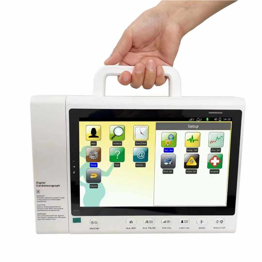Medical 10.2-inch Touch Screen Fetal Monitor Doppler Heart Portable Single/dual Monitoring