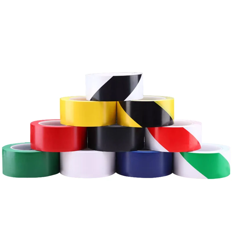 BYSLI Heavy Duty Caution Tape Yellow Warning Danger Safety Line Roll Caution Vinyl PVC Floor Marking Tape for Car/Cable/Road