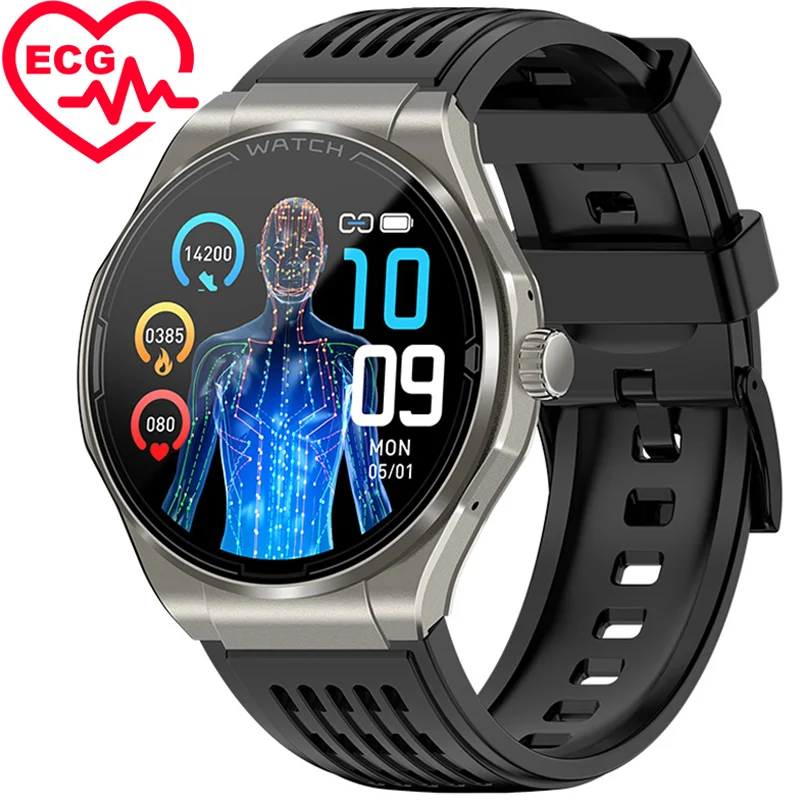 VALDUS ECG Health Smart Watch Measurement Radiation Womens Health Reminder Heart Rate Alarm IP65 JA03 Round Screen Smart Watch
