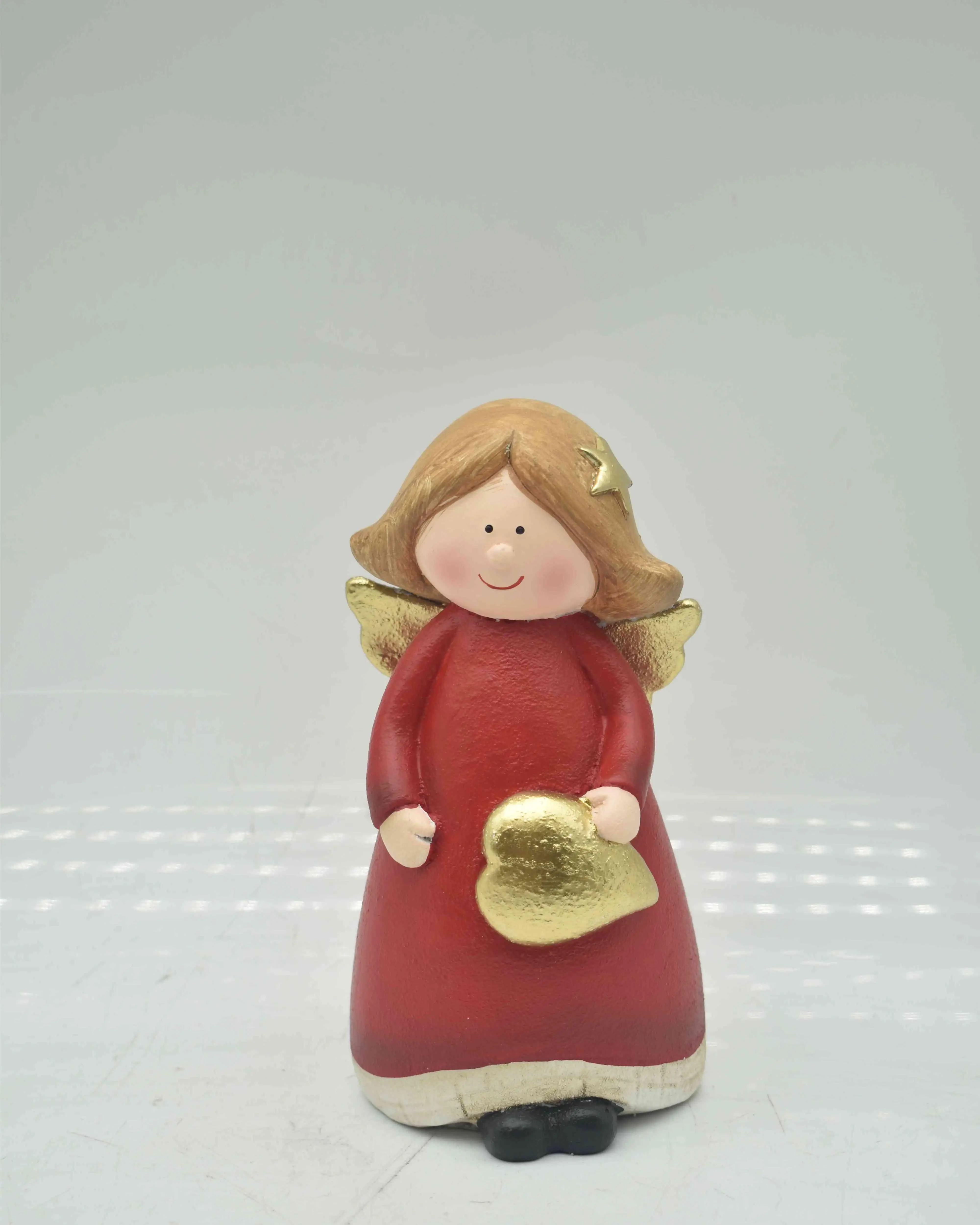 Factory Wholesale Home Desktop Decor Resin Crafts Sculpture Ornament Angel Satue Lovely Cute Resin Angel