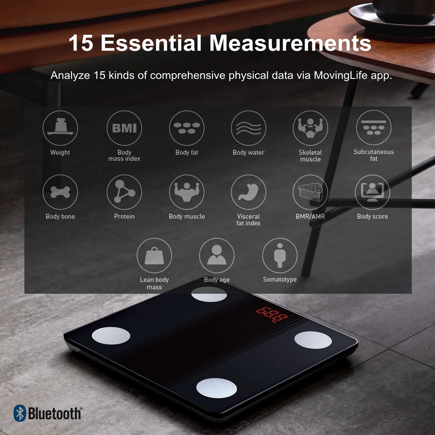 Low Price Electronic Bathroom Scale Body Weight Monitor Color Body Fat Composition Scale Smart Body Fat Scales