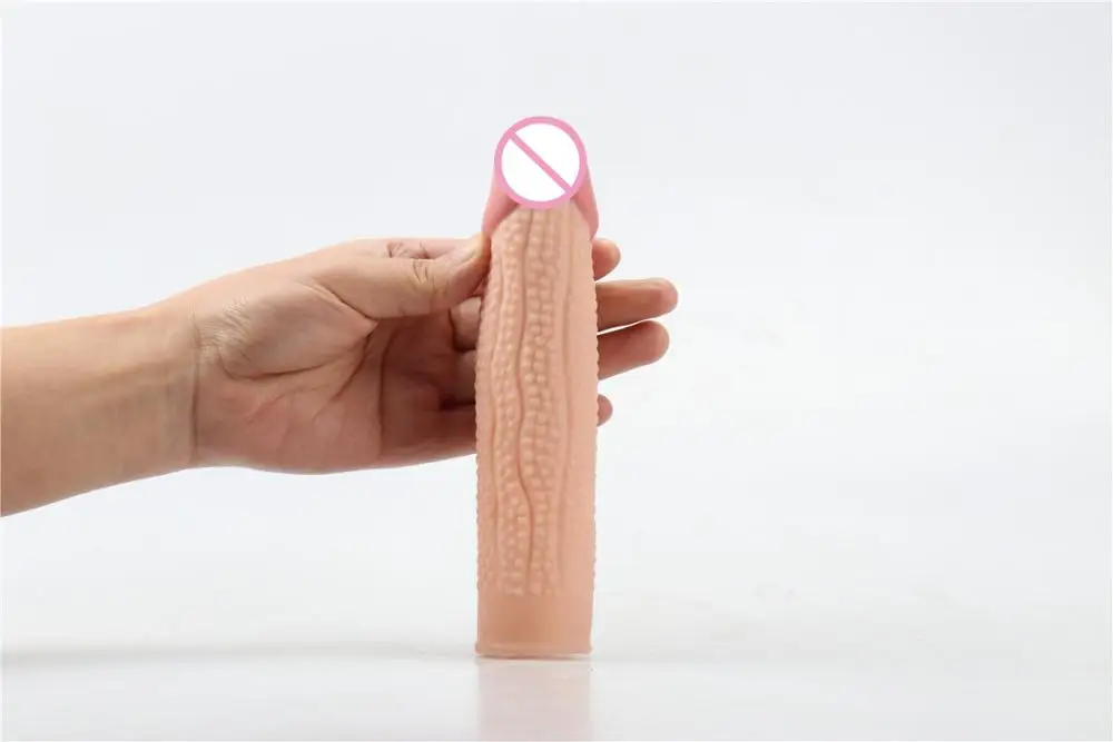 
waterproof realistic custom penis enlargement extension sleeves condom for men 