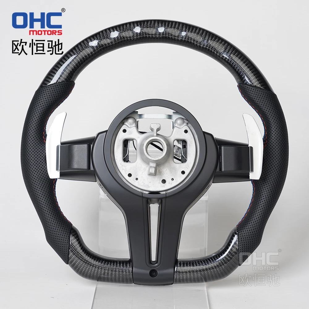 Carbon Fiber Steering Wheel For Bmw E60 E46 E39 X5 E70 E81 E83 X1 E84 E87 E82 E92 E93 M3 3 Series E90 Steering Wheel With Paddle