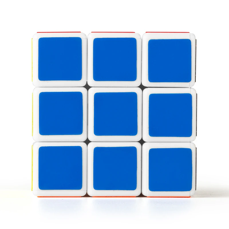 4.5cm magical desk toy square 3x3 speed cubes with white black base