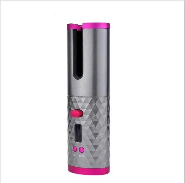 USB Rechargeable Wireless Automatic Hair Curler, LCD Display Hair Curler Auto Design Rotating Curling Iron Automatic Wand Roller