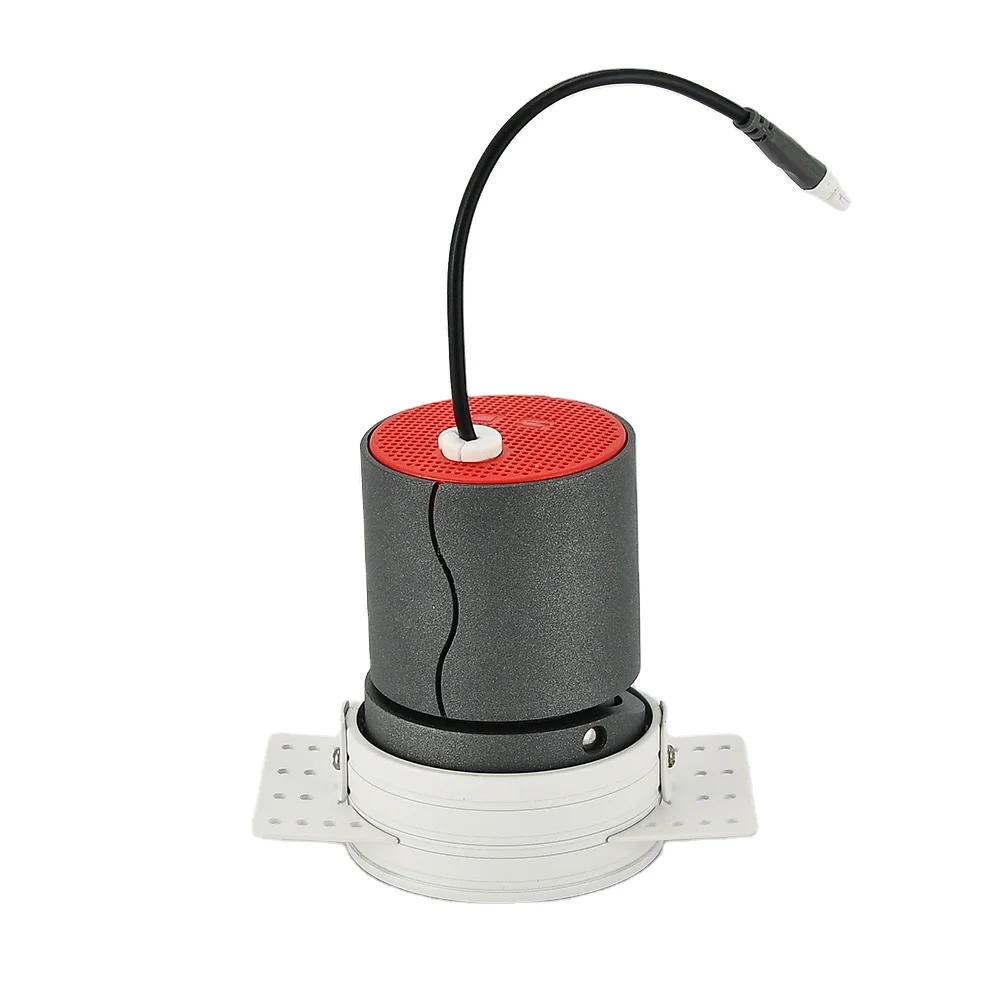 SCON Lighting Recessed Borderless LED Spotlight Indoor Dimming COB Spotlight Commercial Downlight 12W Ceiling Light SC-SDZ 80 93