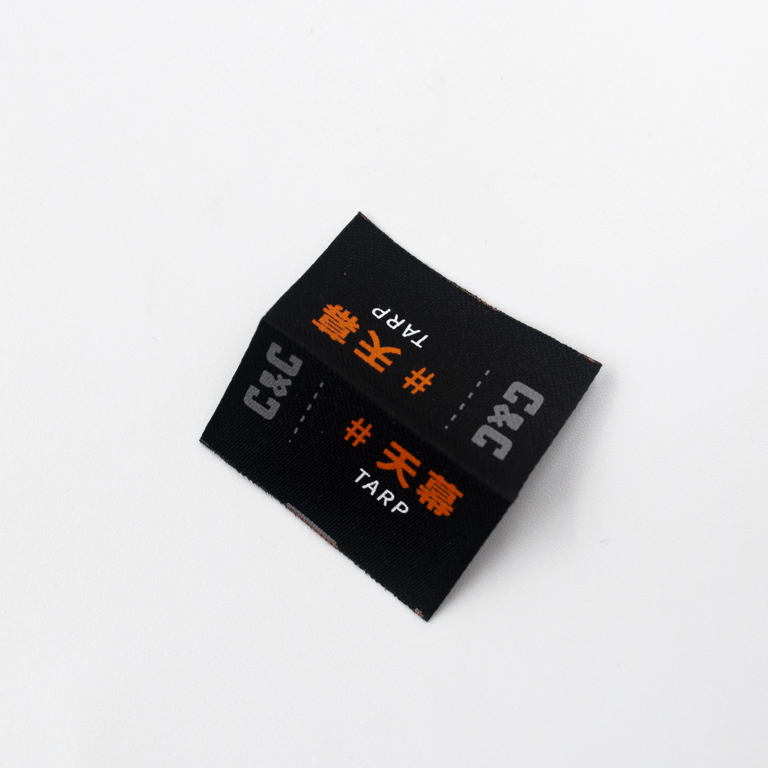 Custom Machine Woven Damask Brand Name Neck Tags Labels for Clothings