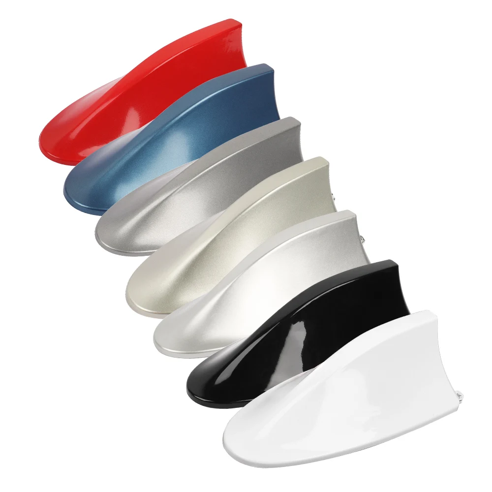 Universal Car Shark Fin Antenna Radio Aerials FM/AM Signal Protective Aerial Styling Roof Decoration Sticker Base