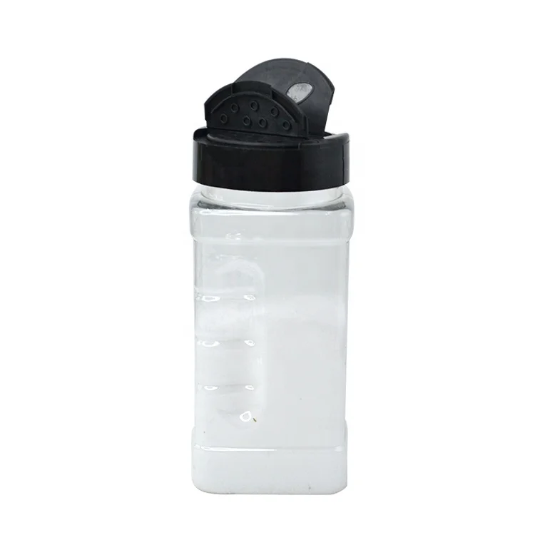500ml square PET plastic spice shaker seasoning jar salt pepper shaker bottles seasoning container with 63mm lid