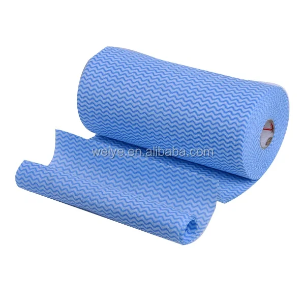 spunlace Nonwoven Industrial Heavy Duty 100% Pp Meltblown Cleaning Wipes Blue Roll Industrial Dry Cleaning Wipes
