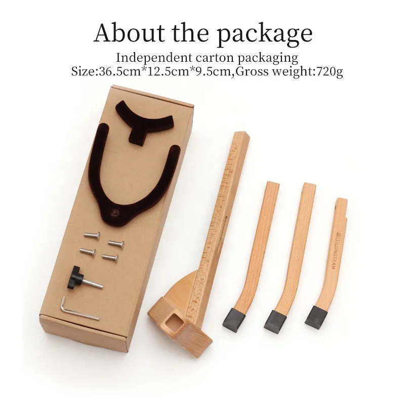 Solid Beech Wood Adjustable Saxophone Stand For Alto and Tenor Saxophone Lonteam SXST-01