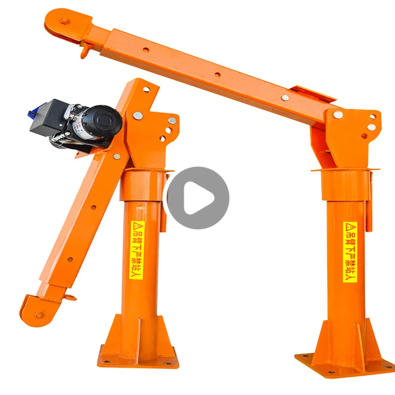1000kg Mini Hydraulic Electric Winch 12v Pickup Truck Crane Mounted Lifting for Sale