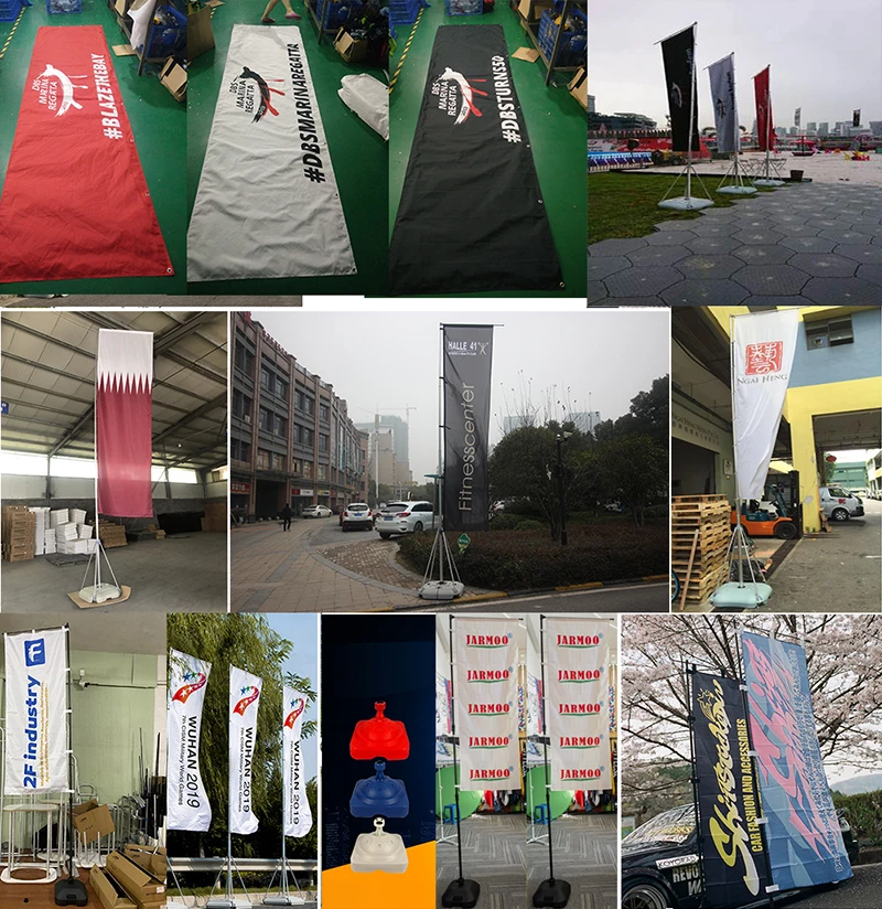 Outdoor Indoor 180X60Cm  Custom Design Logo Nobori Flag Stand